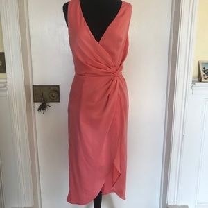 Coral Wrap Dress